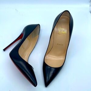 Christian Louboutin Black leather So Kate 120mm pointed toe pumps 37